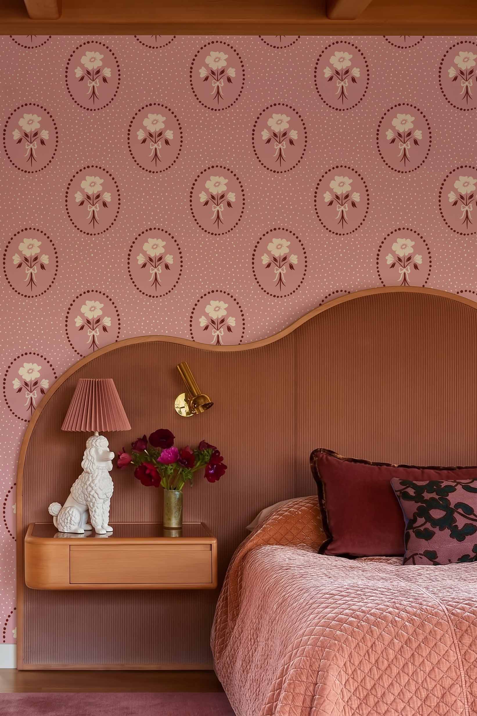 n854 burgundy rose chambre