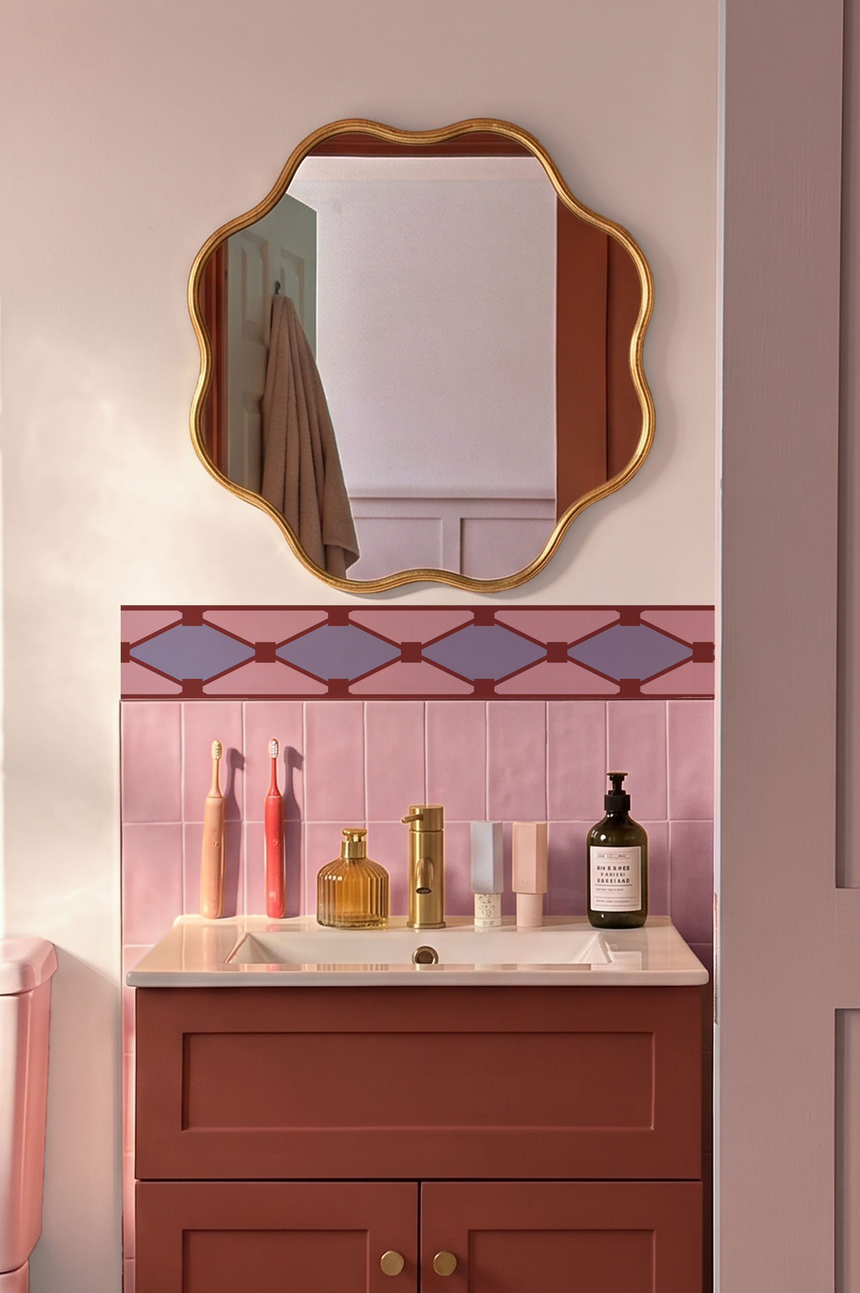 Rombo Rosa WC